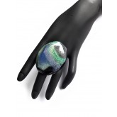 Huge Statement Ring, Black Blue Green,